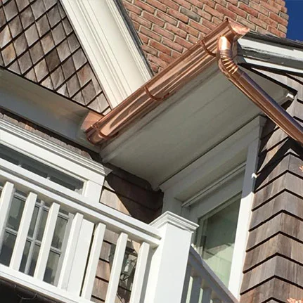 copper gutter installation Manorville ny